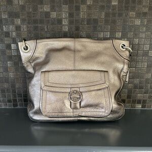 Coach-Metallic Bronze Hobo Bag